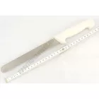 Kenyérvágó kés, 20 cm penge, fehér nyéllel