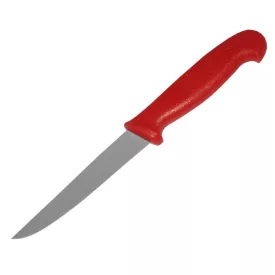 Hámozókés, 10 cm, piros nyéllel