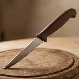 Hámozókés, 10 cm, barna nyéllel