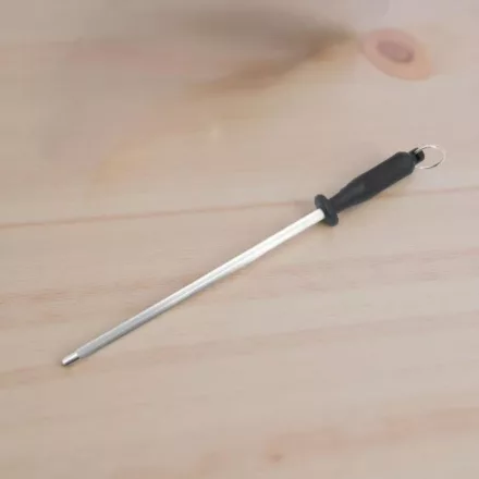 Fenőacél 25 cm fekete nyéllel
