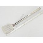 Fordítólapát, perforált, 10×7,5×43 cm, rozsdamentes