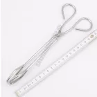 Grillcsipesz, 23 cm, rozsdamentes