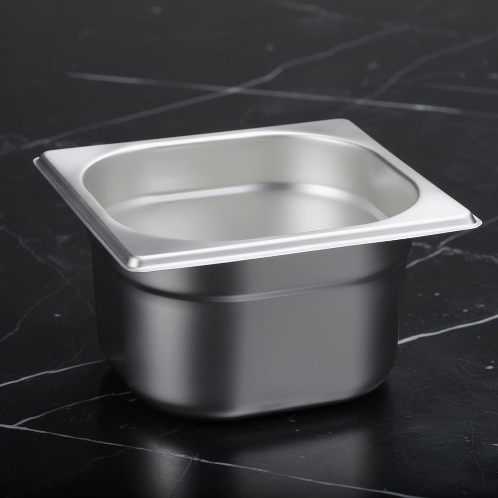 GN edény, 1/6 100 mm, 1,6 l, rozsdamentes