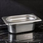 GN edény, 1/9 65 mm, 0,6 l, rozsdamentes