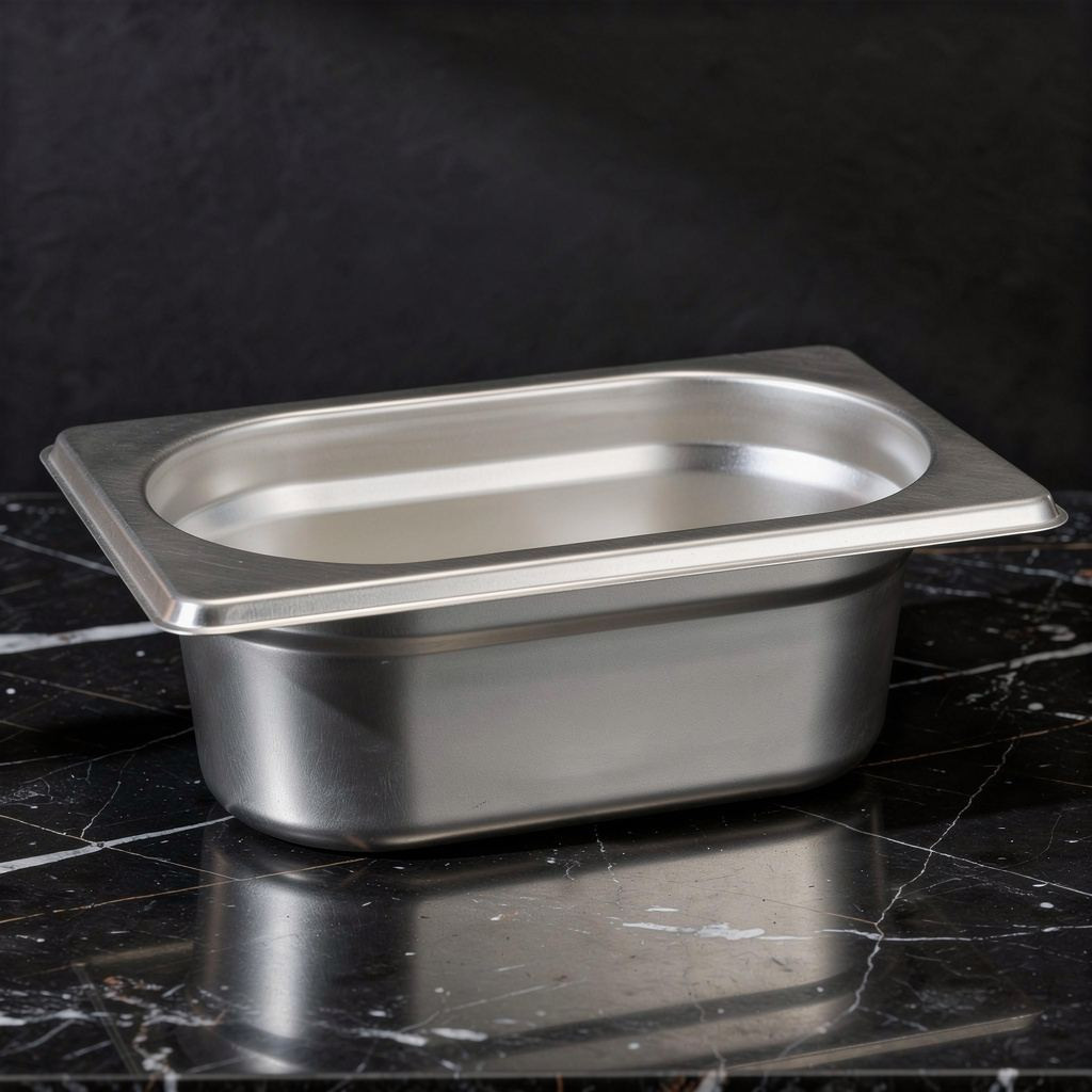 GN edény, 1/9 65 mm, 0,6 l, rozsdamentes