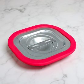 GN 1/6 fedő szilikontömítéssel, rozsdamentes