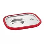 GN 2/3 fedő szilikontömítéssel, rozsdamentes