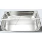GN edény, 1/1 100 mm, 14 l, csúszófüllel, rozsdamentes