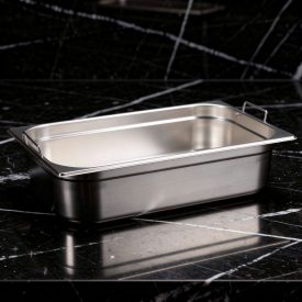 GN edény, 1/1 150 mm, 21 l, csúszófüllel, rozsdamentes