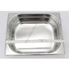 GN edény, 1/2 100 mm, 6,5 l, csúszófüllel, rozsdamentes