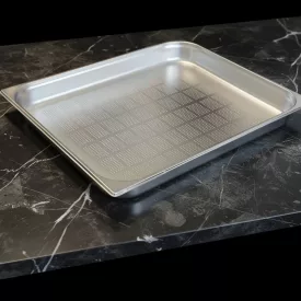 GN edény, 2/1 100 mm, perforált, rozsdamentes 