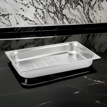 GN edény, 1/1 65 mm, perforált, rozsdamentes