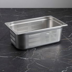 GN edény, 1/1 200 mm, perforált, rozsdamentes