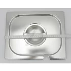 GN 1/2 fedő kanálkivágással, rozsdamentes