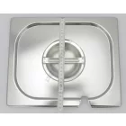 GN 1/2 fedő kanálkivágással, rozsdamentes