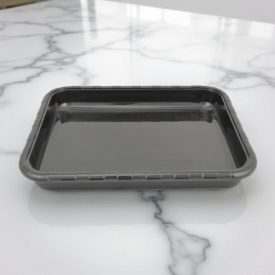 GN edény, 1/2, fekete polikarbonát