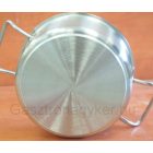 Alacsony lábas 2,8 liter 20×9 cm, rozsdamentes, Kayalar