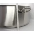 Alacsony lábas 83 liter 65×25 cm, rozsdamentes