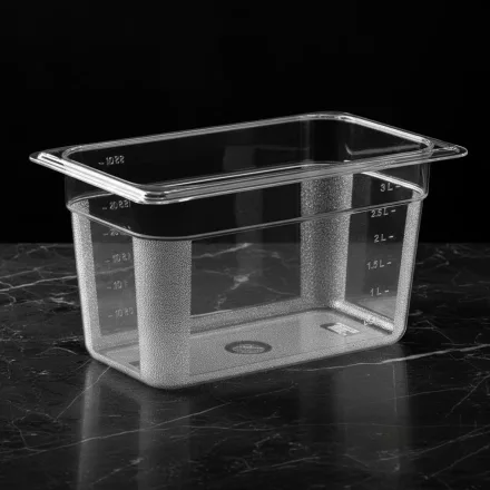 GN edény, 1/4 150 mm, 3,5 l, polikarbonát