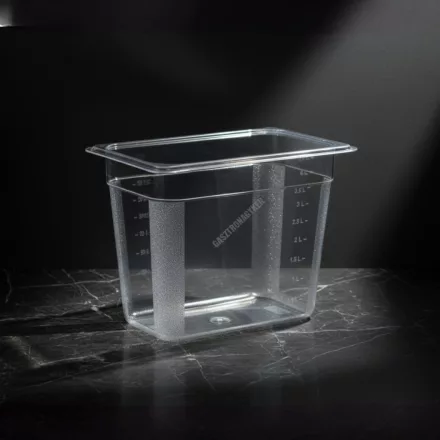 GN edény, 1/4 200 mm, 4,5 l, polikarbonát