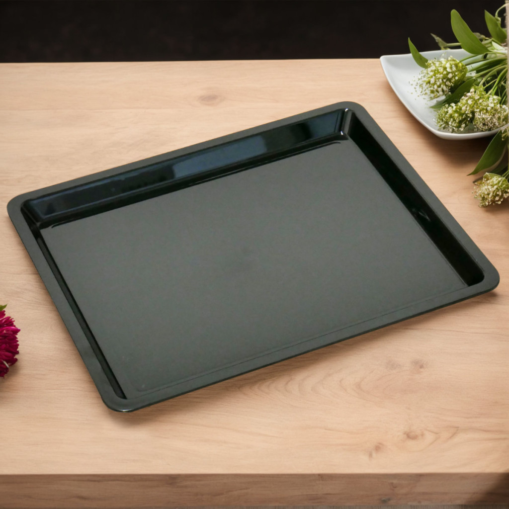 Tálca, GN 1/2 fekete, polikarbonát - Gasztronagyker