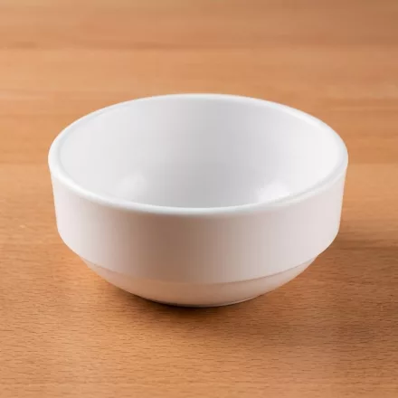 Polikarbonát tálka, 12 cm, 400 ml, fehér