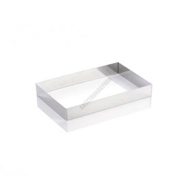 Sütőkeret, téglalap, 282×183×40 mm, rozsdamentes