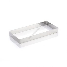 Sütőkeret, téglalap, 360×165×40 mm, rozsdamentes