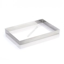 Sütőkeret, téglalap, 382×262×40 mm, rozsdamentes