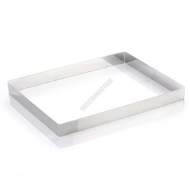 Sütőkeret, téglalap, 403×320×40 mm, rozsdamentes