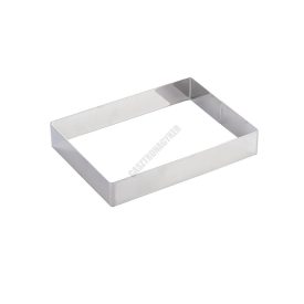 Sütőkeret, téglalap, 302×222×50 mm, rozsdamentes