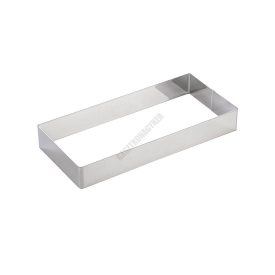 Sütőkeret, téglalap, 360×165×50 mm, rozsdamentes