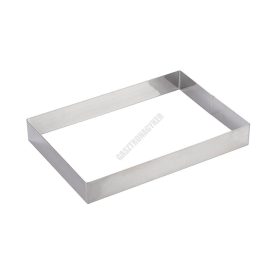 Sütőkeret, téglalap, 382×262×50 mm, rozsdamentes