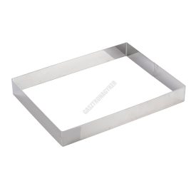 Sütőkeret, téglalap, 403×320×50 mm, rozsdamentes