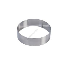 Tortakarika sütőkeret, kerek, 180×50 mm, rozsdamentes