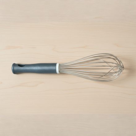 Habverő, 12 szálas, 45 cm, kék műanyag fogó