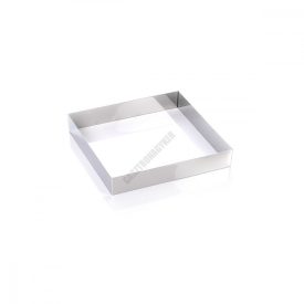 Sütőkeret, négyzet, 222×222×40 mm, rozsdamentes