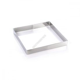 Sütőkeret, négyzet, 282×282×40 mm, rozsdamentes