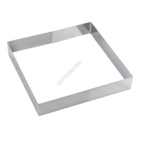 Sütőkeret, négyzet, 302×302×50 mm, rozsdamentes