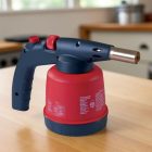 Flambírozó szakácsfáklya, erős láng, cserélhető tartályos 