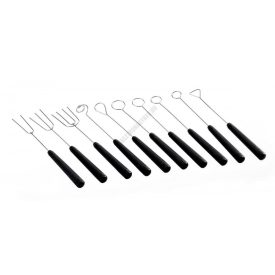 Csokoládé mártóvilla szett, 10 db