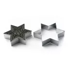 Tésztakiszúró csomag, hatágú csillag, 9 méret, rozsdamentes