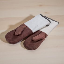   Sütőkesztyű-pár, prémium, puha bőr, pamutbéléssel, 450×150 mm, hőálló 250 °C-ig