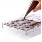 Bonbon csokoládéforma (MA1005), 16 adag, polikarbonát