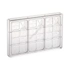 Csokoládéforma táblás, Choco and the City (MA2011), 3 adag, polikarbonát