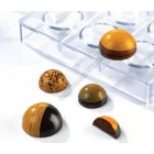 Bonbon csokoládéforma (MA5003), 20 mm félgömb, 45 adag, polikarbonát