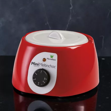 Csokoládétemperáló, mini, analóg, piros, 1,8 l, 26×26×16 cm