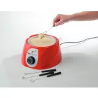 Csokoládétemperáló, mini, analóg, piros, 1,8 l, 26×26×16 cm