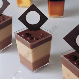 Pohárkrém-desszert tégely, Square, 120 ml, 100 db