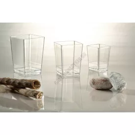 Pohárkrém-desszert tégely, Square, 175 ml, 100 db